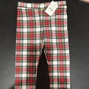 J. Crew Red and Blue Plaid Kids Leggings
